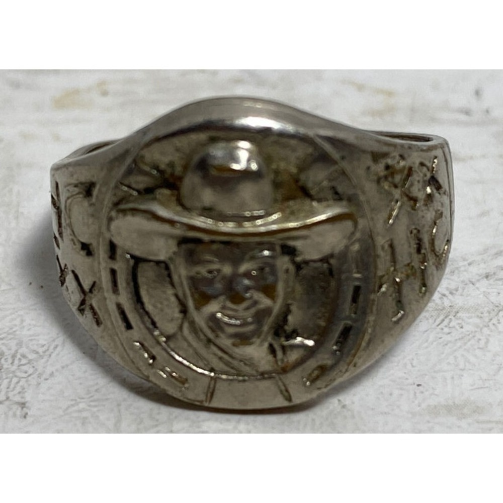 1950's - Hop-A-long Cassidy Silver Color Ring Metal  Vtg.‎